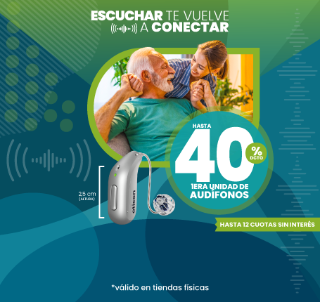 Hasta 40% dcto en la 1era unidad de audífonos