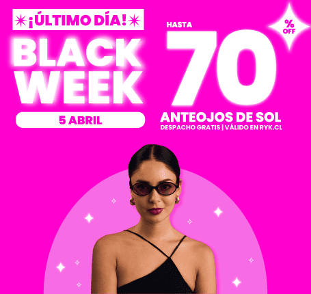 Hasta 70% anteojos de sol