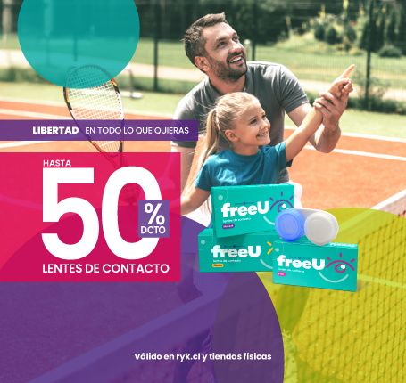 Hasta 50% en lentes de contacto