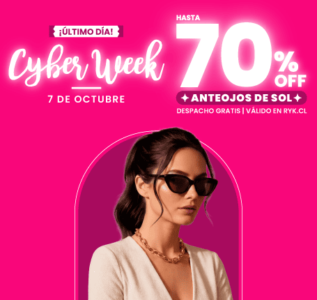 hasta 70% anteojos de sol