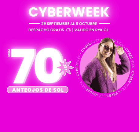 Hasta 70% dcto anteojos de sol Cyberweek