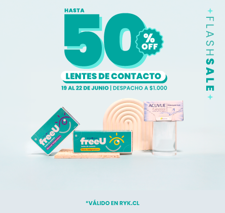Hasta 50% en lentes de contacto
