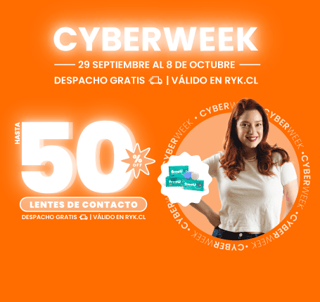Hasta 50% dcto lentes de contacto Cyberweek