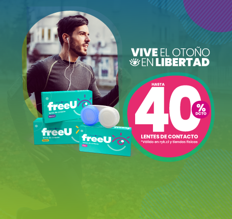 Hasta 40% en lentes de contacto