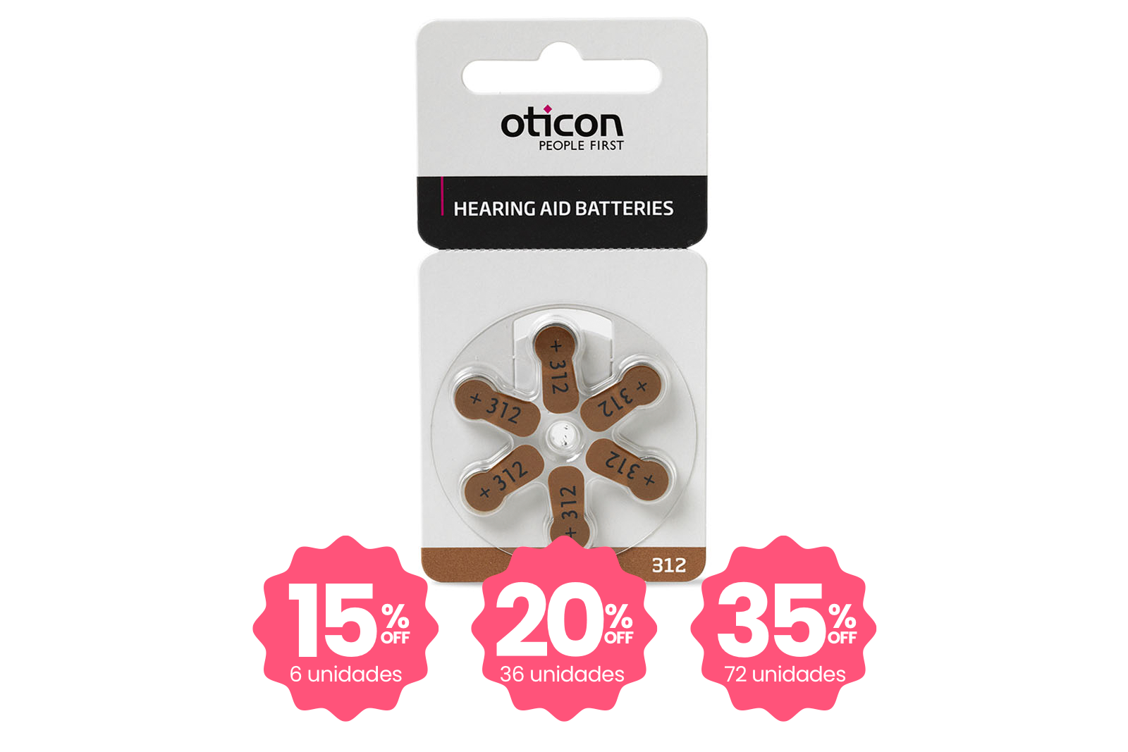 Pilas Audífonos 312 - Precio unitario