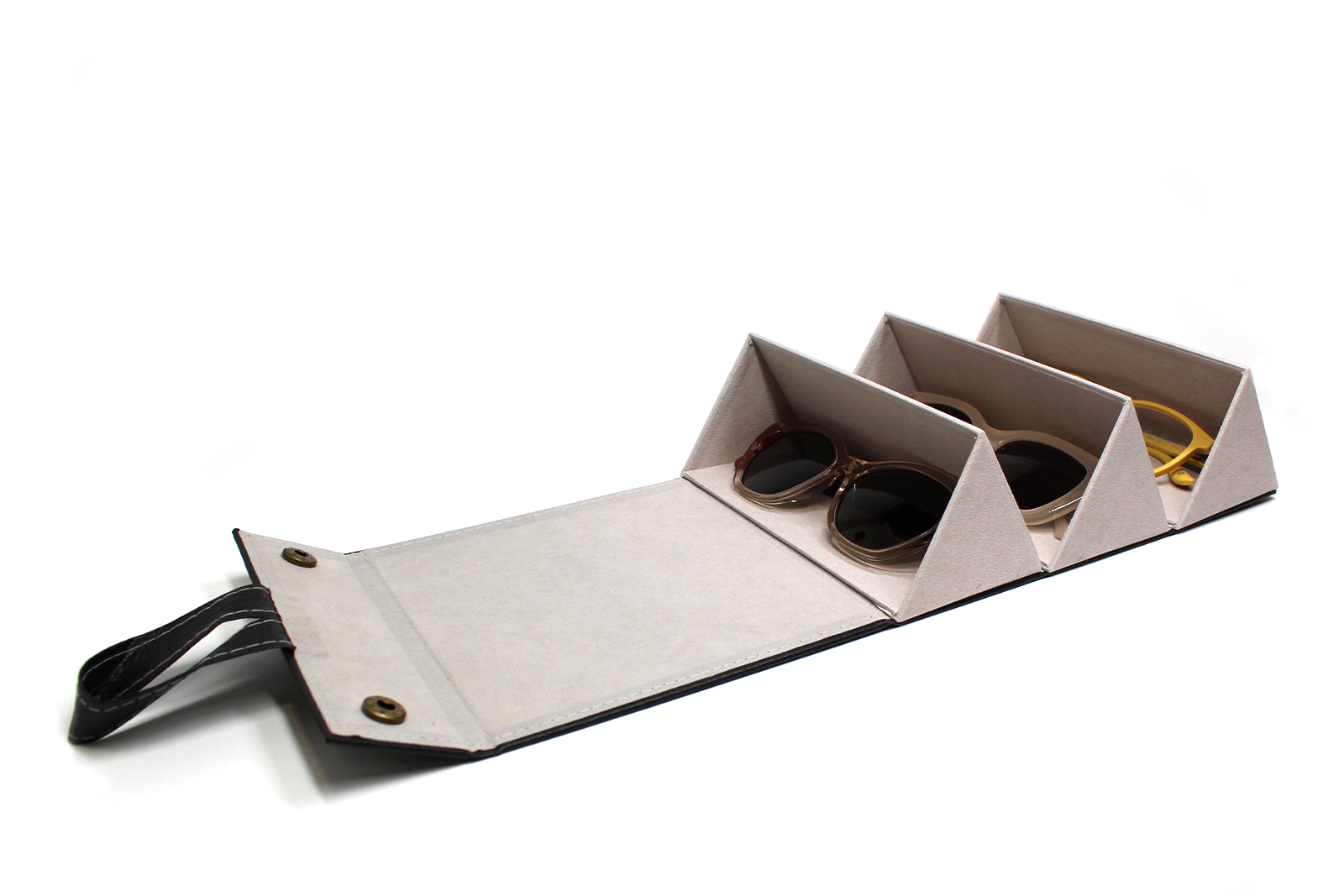 Estuche Triple Ecocuero Negro