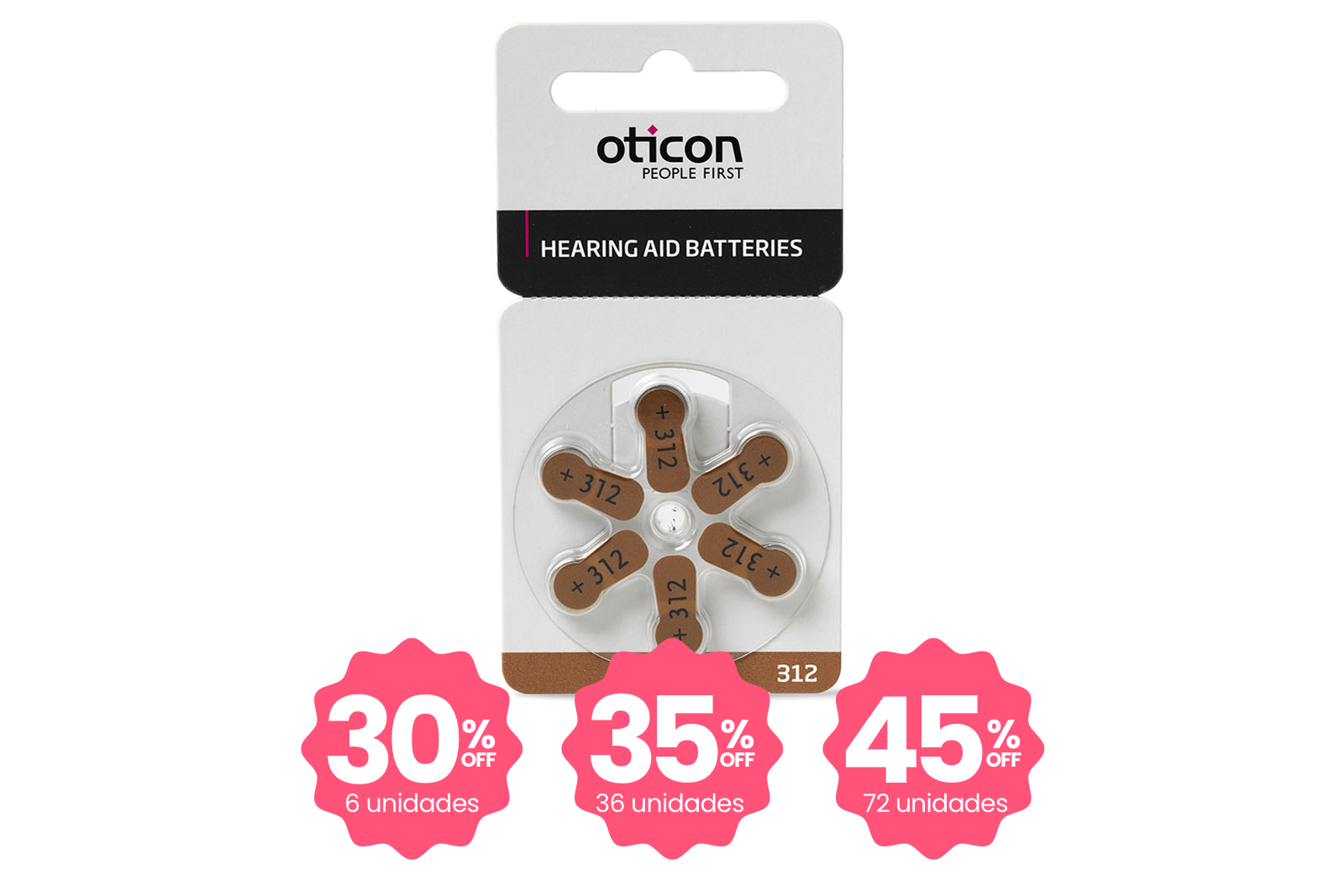 Pilas Aud&iacute;fonos 312 - Precio unitario