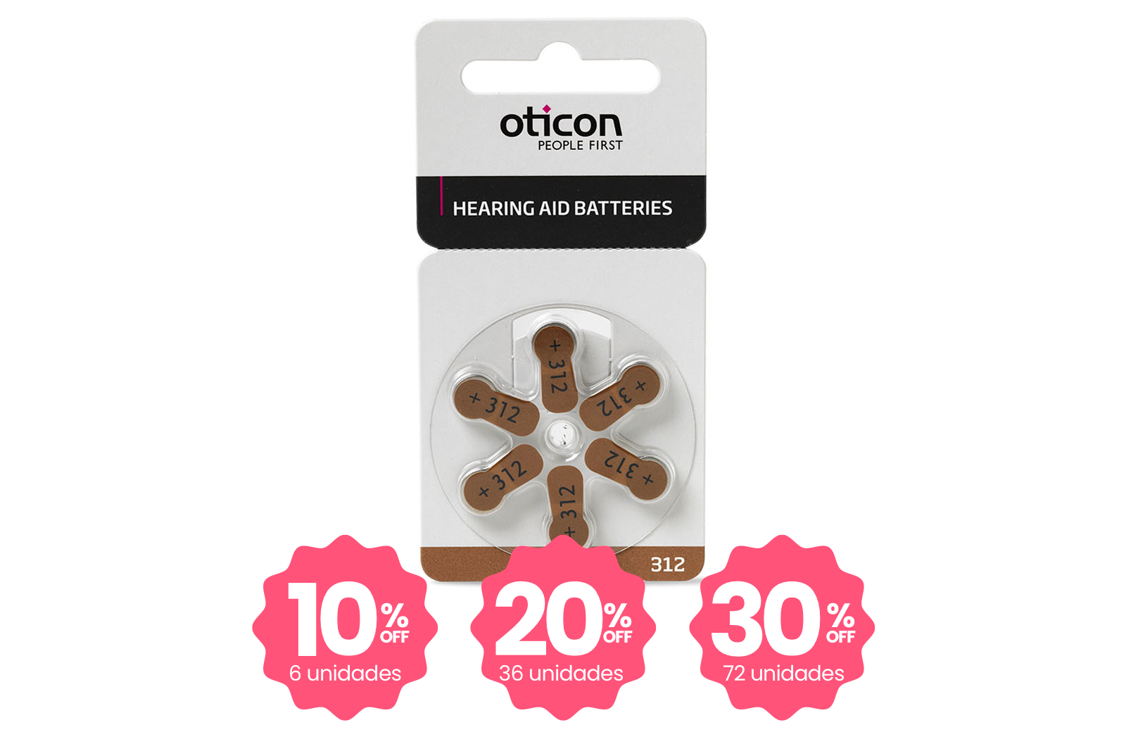 Pilas Aud&iacute;fonos 312 - Precio unitario